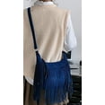 thumbnail image 7 of CoCopeaunts Women Tassel Faux Suede Leather Fashion Purse Crossbody Bags Hobo Bag Boho Evening Handbag, 7 of 7