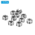 thumbnail image 3 of PATIKIL Thread Adapters Sleeve Reducing Nut, 10 Pcs M10*1.5 Male to M6*1 Female Repairing Insert Nut Screw Reducer Conversion Stainless Steel Fastener 6mm, 3 of 7