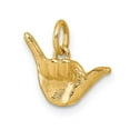 thumbnail image 4 of 14K American Sign Language Alphabet Fingerspelling Sign Y Pendant, 4 of 5