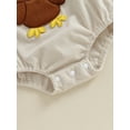 thumbnail image 6 of Baby Girl Boy Thanksgiving Outfit Turkey Romper Corduroy Overalls Sleeveless Straps Jumpsuits Bodysuits Cute Fall Clothes, 6 of 8