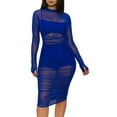 thumbnail image 1 of Kmbangi Femme Col Rond Manches Longues Robe + Gilet + Short, 1 of 4