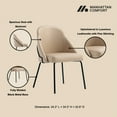 thumbnail image 4 of Gracie Tan and Black Leatherette Dining Chair with Steel Legs, 4 of 8