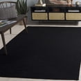 thumbnail image 3 of SAFAVIEH Braided Rishika Solid Machine Washable Reversible Area Rug, Black, 4' x 4' Square, 3 of 18