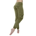 thumbnail image 6 of Cargo Pants for Women Stretch High Waisted Casual Sweatpant Wide Leg Pants for Women Relaxed Yoga Pants Fit Joggers, 6 of 7