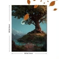 thumbnail image 3 of Mystical Oak Tree Moonlit Mountain Canvas Print for Living Room Bedroom Office Hallway Kitchen Decor, 3 of 8
