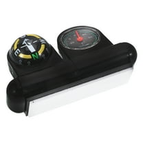 Black Car Compass and Thermometer with Multifunctional Design for Dashboard Mounting and Outdoor