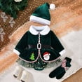 thumbnail image 2 of Xyant Baby Girl Christmas Outfits Velvet Long Sleeve Romper Mesh Tutu Dress + Hat + Socks My First Christmas Baby Girl Outfit, 2 of 4