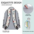 thumbnail image 5 of Baseball Players and Speech Bubbles Backpack for School, Cute School Bag with Adjustable Shoulder Straps and Padded Back, 15.3"x11"x6.7", 5 of 5