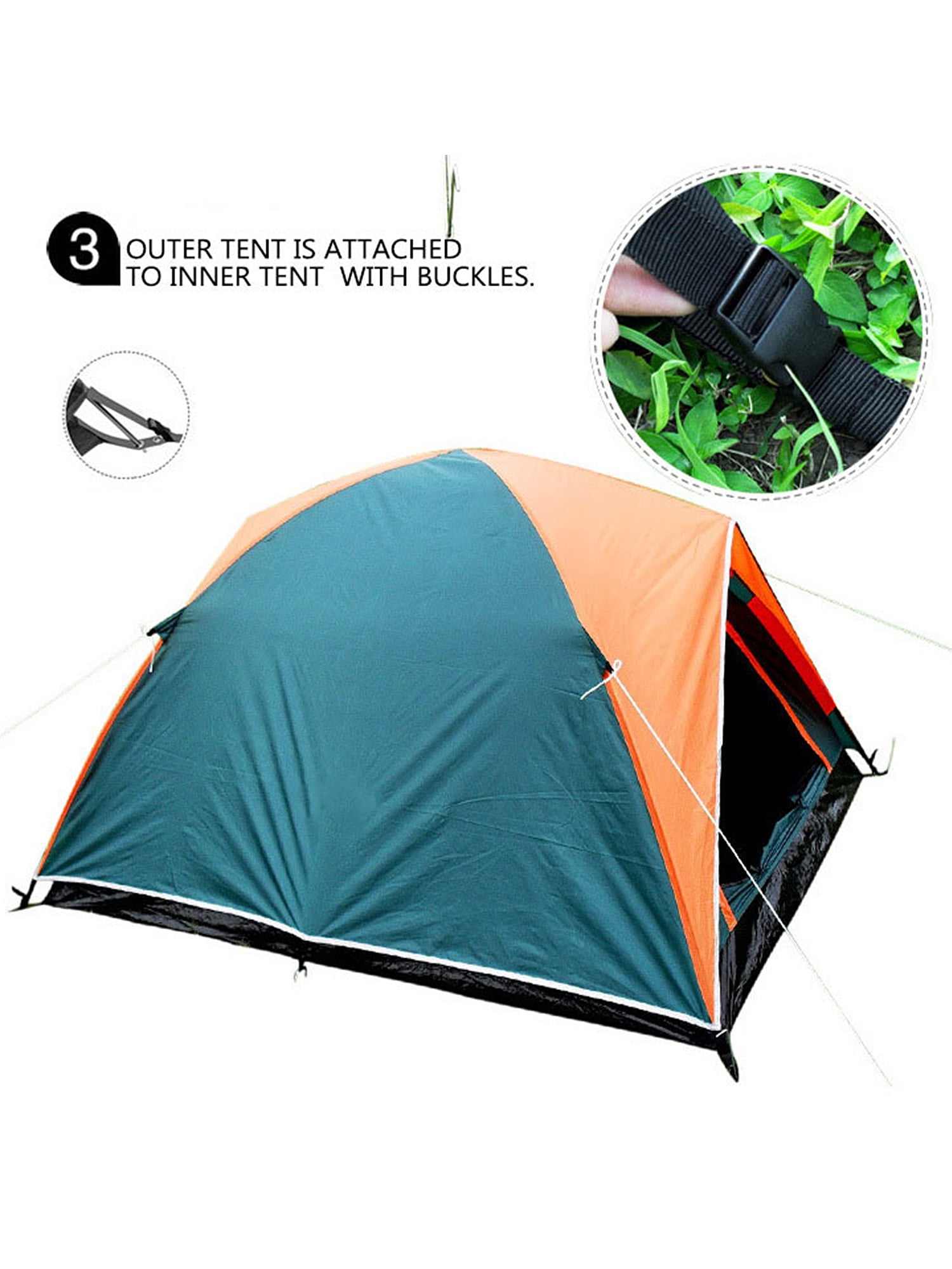 tents for winter living on 4 Person Waterproof Double Layer Outdoor Camping Winter Tent For Rest Travel Us Walmart Com Walmart Com