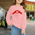 thumbnail image 2 of Ruyang Boys Cute Heart Sweatshirt Girls Valentine's Day Pullover Sweatshirts Winter Crewneck Oversized Trendy Hoodies, 2 of 7