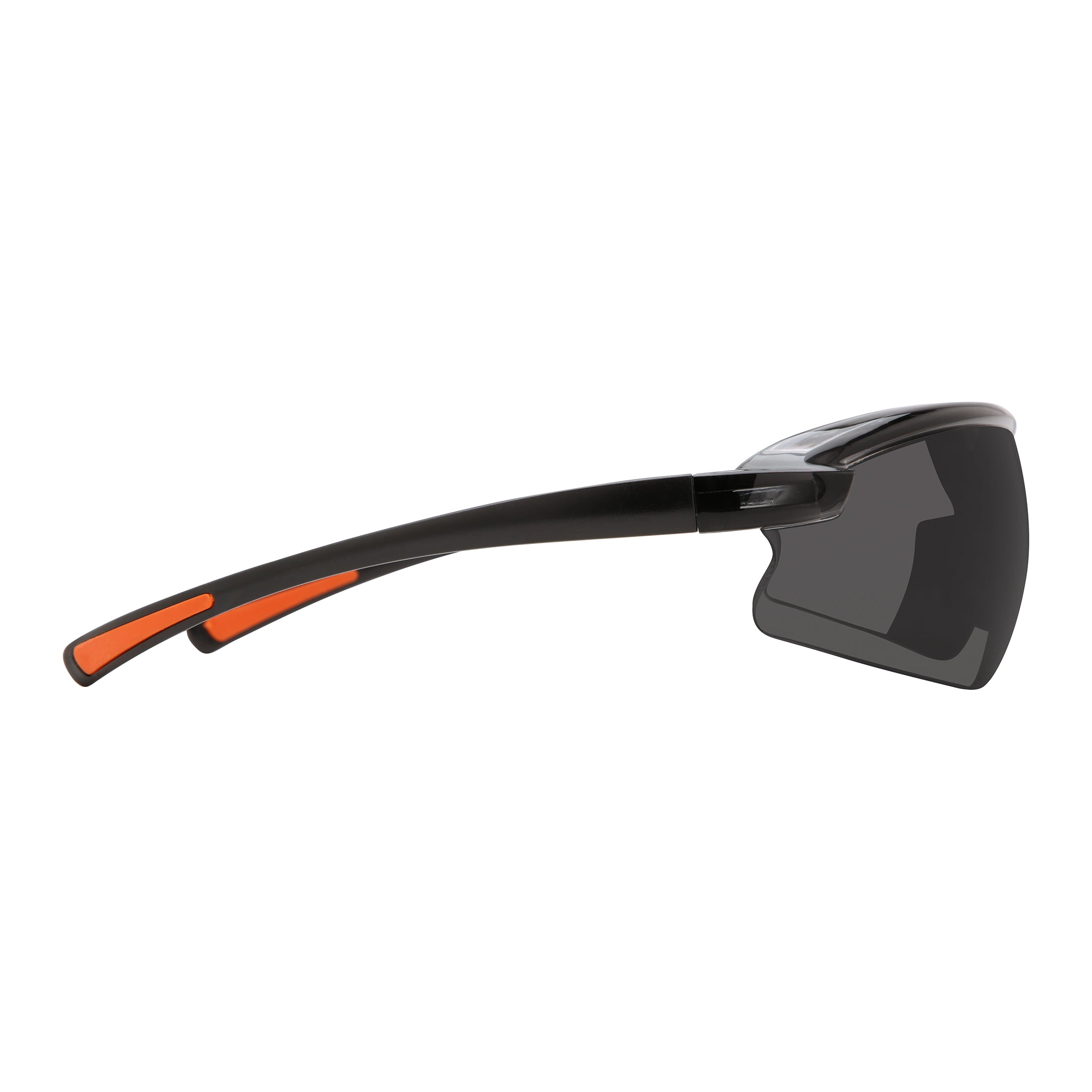 M+ Safety Glasses, Plastic, MS3805691COLPK 2-Packs, Black Lenses with Orange tip, 2 Units