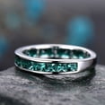 thumbnail image 4 of HeartsAndYou 2.5ct Natural Green Emerald Channel Set Ring Band 100% 14k SOLID White Gold, 4 of 8