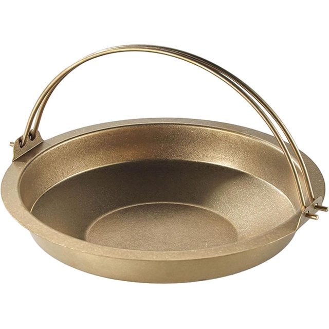Premium Stainless Steel Hanging Hot Pot Cookware Set, 24cm Gold