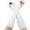White, variant on WEAIXIMIUNG Simari Winter Gloves Womens Knitting Wool Half Finger Long Gloves Autumn and Winter Women Warm Dew Finger Sleeve Creased Long Gloves