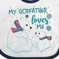 thumbnail image 4 of Inktastic My Godfather Loves Me Cute Polar Bears Boys or Girls Baby Bib, 4 of 4