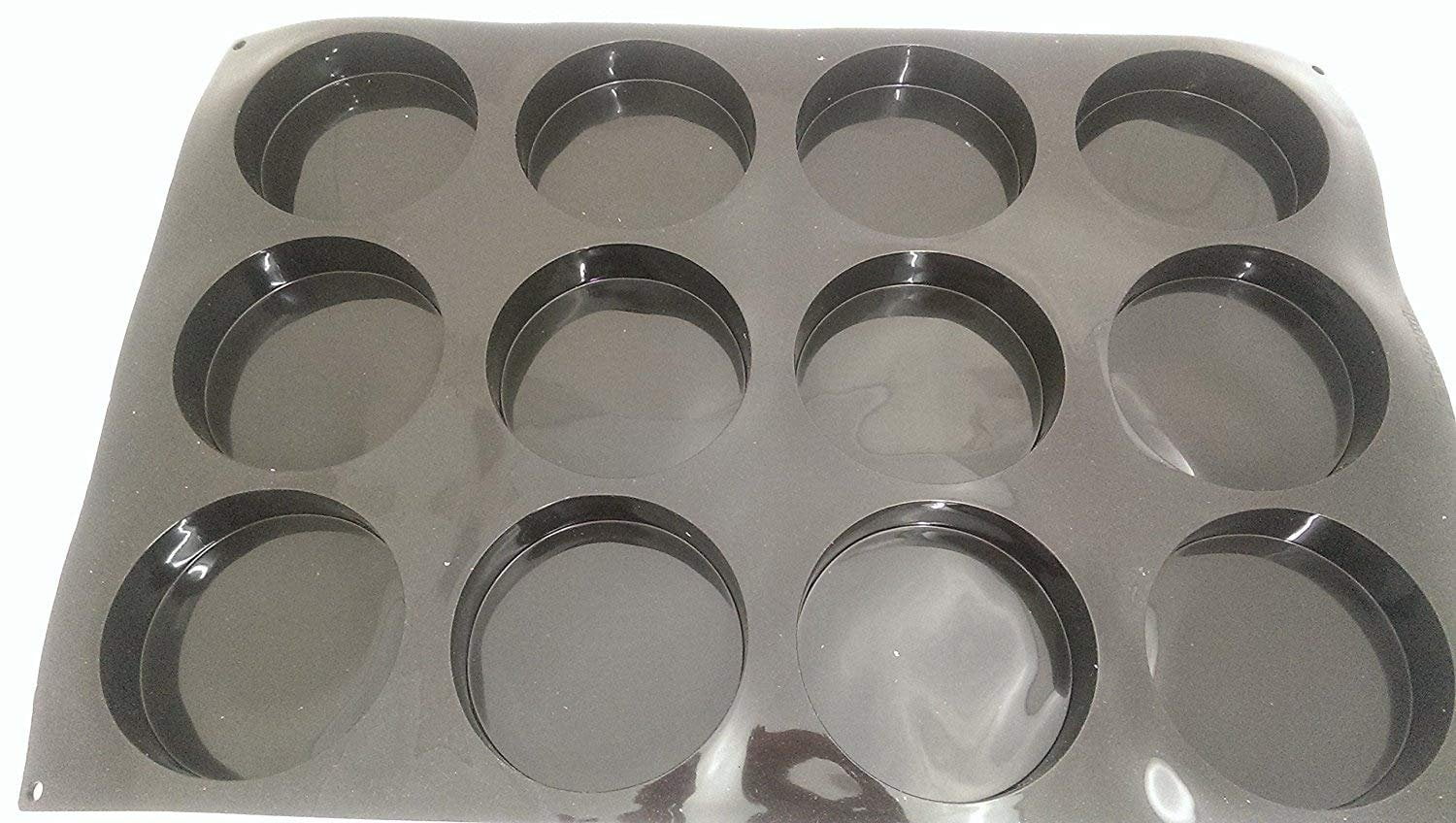 Pavoni Pavoflex Silicone Baking Mold Freezing Mould 2.91 Diameter x 0.59 High, 24 Cavities Disc 
