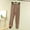 Khaki, variant on Dasayo Pajama Ladies Pants Green Joggers Taper Elastic Waisted Slacks Stretchy Solid Homewear Jeggings for Women L