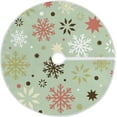 thumbnail image 1 of FMSHPON Christmas Snowflakes Xmas Christmas Tree Skirt Stand Mat for Holiday Party Decoration Indoor Outdoor 36 inches, 1 of 6