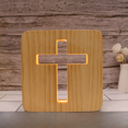 thumbnail image 4 of Lámpara de noche 3D con forma de cruz de madera hueca creativa, lámpara de mesa de regalo LED para niños con personaje de madera maciza para cama, Festival del Medio Otoño, 4 of 4