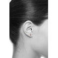 thumbnail image 2 of Wellingsale Ladies 14k Two Tone Gold Polished CZ Flower Earrings, 2 of 7