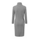 thumbnail image 5 of Vestido de punto de manga larga ajustado liso para mujer - Solapa de punto, bajo con abertura - Poliéster y spandex para otoño/invierno, 5 of 5