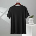 thumbnail image 3 of Yaoyar Mens Tshirts Casual Short Sleeve Crewneck Shirts Oversized Basic Solid Shirts Plus Size Modal Sports Casual Top, 3 of 6