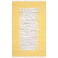 thumbnail image 1 of Safavieh Montauk 2'3" X 9' Hand Woven Cotton Rug in Ivory and Yellow, 1 of 5
