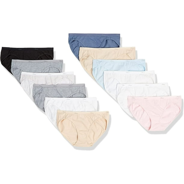 Hanes Women's Bikini Panties Pack, MoistureWicking Cotton Bikini