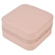 thumbnail image 4 of Joyero portátil con cremallera, 4 rejillas, gran capacidad, almacenamiento de particiones, forro suave, mini caja de almacenamiento de joyas para viajes, color rosa, 4 of 14