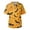 Yellow B, variant on Men's Halloween Print Scrub Tops Short Sleeve V-Neck Chest & Two Front Patch Pockets Repeating Bat Print Medical Shirts for Men Dental Vet Clinic Healthcare Light Brown B L