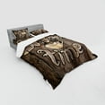 thumbnail image 2 of Ambesonne Modern Bedding Set 4 Pcs, Coffee Time Grunge Back, Queen, Umber Cream Cocoa, 2 of 2