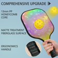 thumbnail image 2 of Pickleball Paddles Set Of 2, Fiberglass Surface, Vibrant Rainbow Print, 4 Balls & Bag, 2 of 5