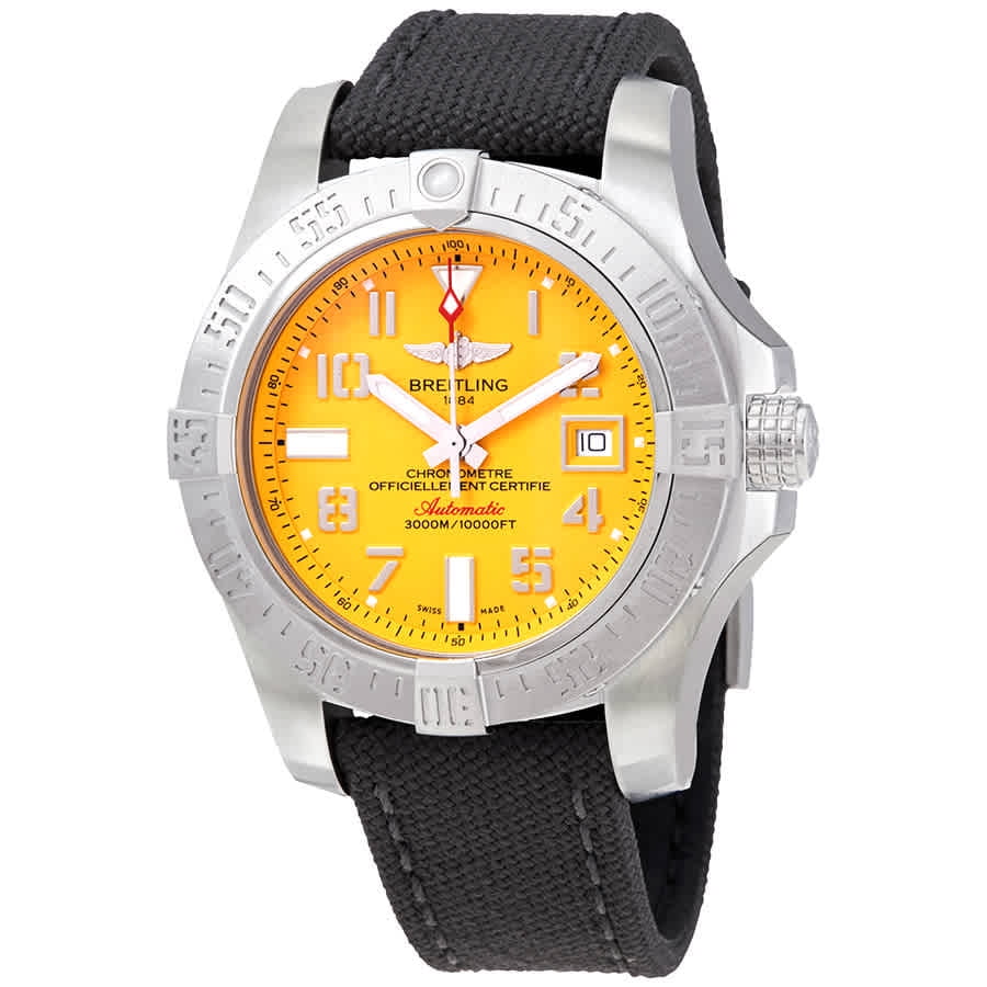 breitling watch with yellow face