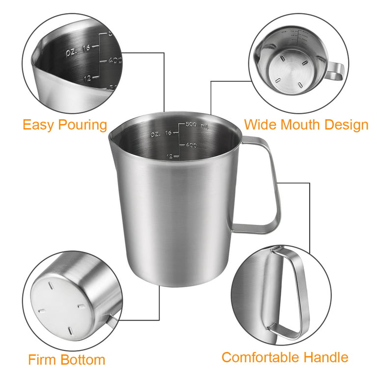 Unique Bargains Stainless Steel Measuring Cup Long Handle for