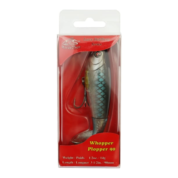 River2Sea Whopper Plopper 903.5" Fishing Lure, Blue Blood, 1/2 oz