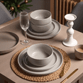 thumbnail image 7 of Onader Dinnerware Sets for 6, 18-Piece Plates and Bowls Set, Stoneware Dinning Ware Set for Kitchen, Microwave & Dishwasher Safe - Milky Coffee, 7 of 7