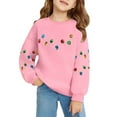 thumbnail image 4 of XAOFW Christmas Kids Sweatshirts Girls Pocket Winter Fuzzy Season Festive Long Sleeve O-Neck Printing School Sport Trendy Party Night Tops, 4 of 4