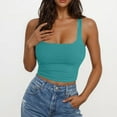thumbnail image 3 of Lovskoo Women's Basic Scoop Neck Tank Tops Cami Tank Summer Sleeveless Tops Green, 3 of 8