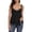 Black, variant on Elegant Ruffle Strap Camisole Basic Solid Color Layering Tank Top for Casual Wear Running Women Womens Running Must Haves for Women Fitted Top Bodysuit Cropped Top Compression 2x Lace Top