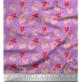 thumbnail image 1 of Soimoi Purple polyester Crepe Fabric Envelope,Star & Heart Fabric Prints By Yard 52 Inch Wide, 1 of 5