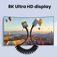 thumbnail image 3 of Estbridge8K HDMI-Compatible 2.1 To Mini HDMI-Compatible Coiled Cable 48Gbps(A To C Mini), 3 of 9
