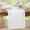 thumbnail image 3 of Saro Lifestyle Laser-Cut Hemstitch Table Runner, 3 of 5