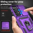 thumbnail image 3 of for Samsung Galaxy A35 5G Case with Slide Camera Cover HD Screen Protector [Military Grade 16ft. Drop Tested] Magnetic Ring Holder Kickstand Protective Phone Case for Galaxy A35 5G 2024, Purple, 3 of 18