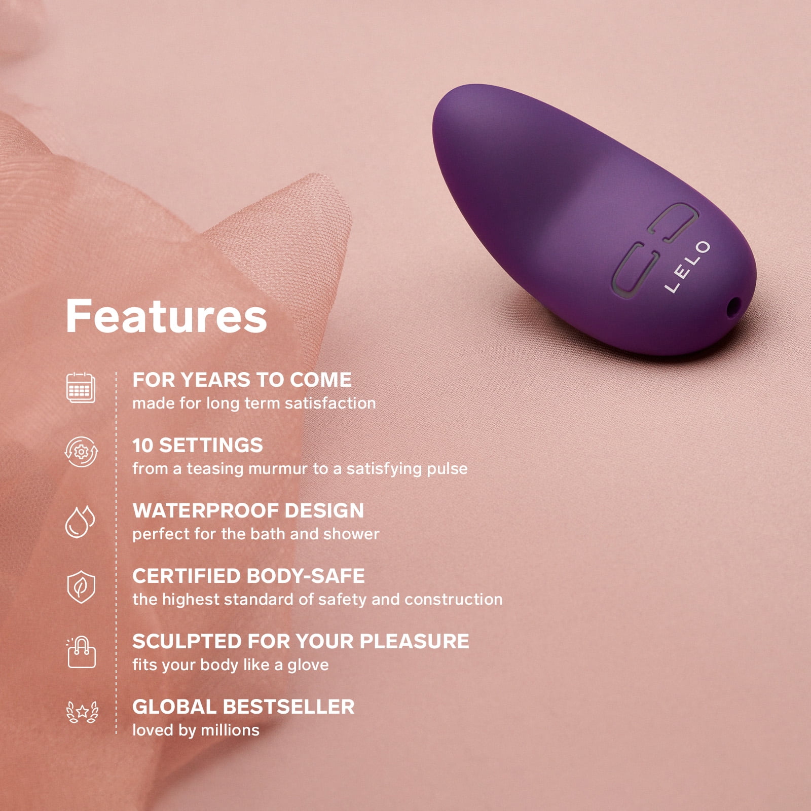 LELO LILY 3 Mini Clitoral Vibrator for Women Discreet Travel Friendly, Polar Green