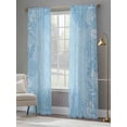 thumbnail image 4 of Spring Leaf Sheer Curtains 2 Panels Set Simple White Light Blue Plants Leaves Silhouette Sheer Window Curtains Light Filtering Rod Pocket Voile Drapes for Bedroom Living Room 52"X96", 4 of 8