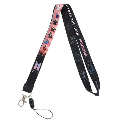 Phone Chain - Fancyleo 2Pcs Kpop BTS MAP of The Soul : Persona Holder Lanyard Work Card Lanyard Cartoon Key Chain Hook for Mobile Phone Gift for A.R.M.Y