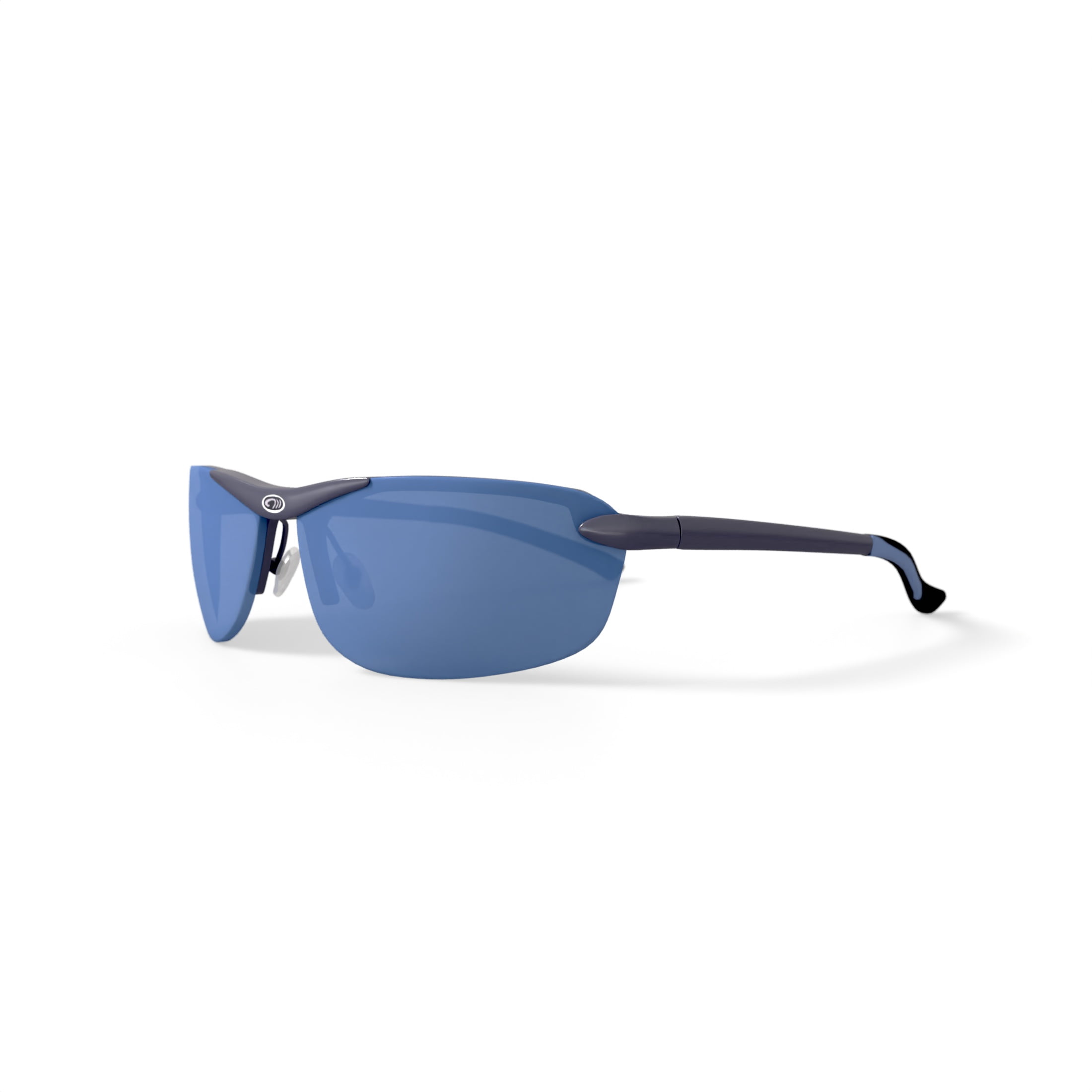 Octo Tidal Wave Polarized Sunglasses, Gray, Wrap, Metal, 67-10-125, with Case
