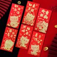 thumbnail image 3 of Riguas 6Pcs Chinese Red Envelopes Cute Cartoon Dragon Design Create Atmosphere Good Symbolism Festive Money Holders, 3 of 8