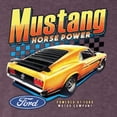 thumbnail image 6 of Wild Bobby, Ford Yellow Mustang Horsepower Cars and Trucks Men Premium Tri Blend Tee, Vintage Purple, Medium, 6 of 6