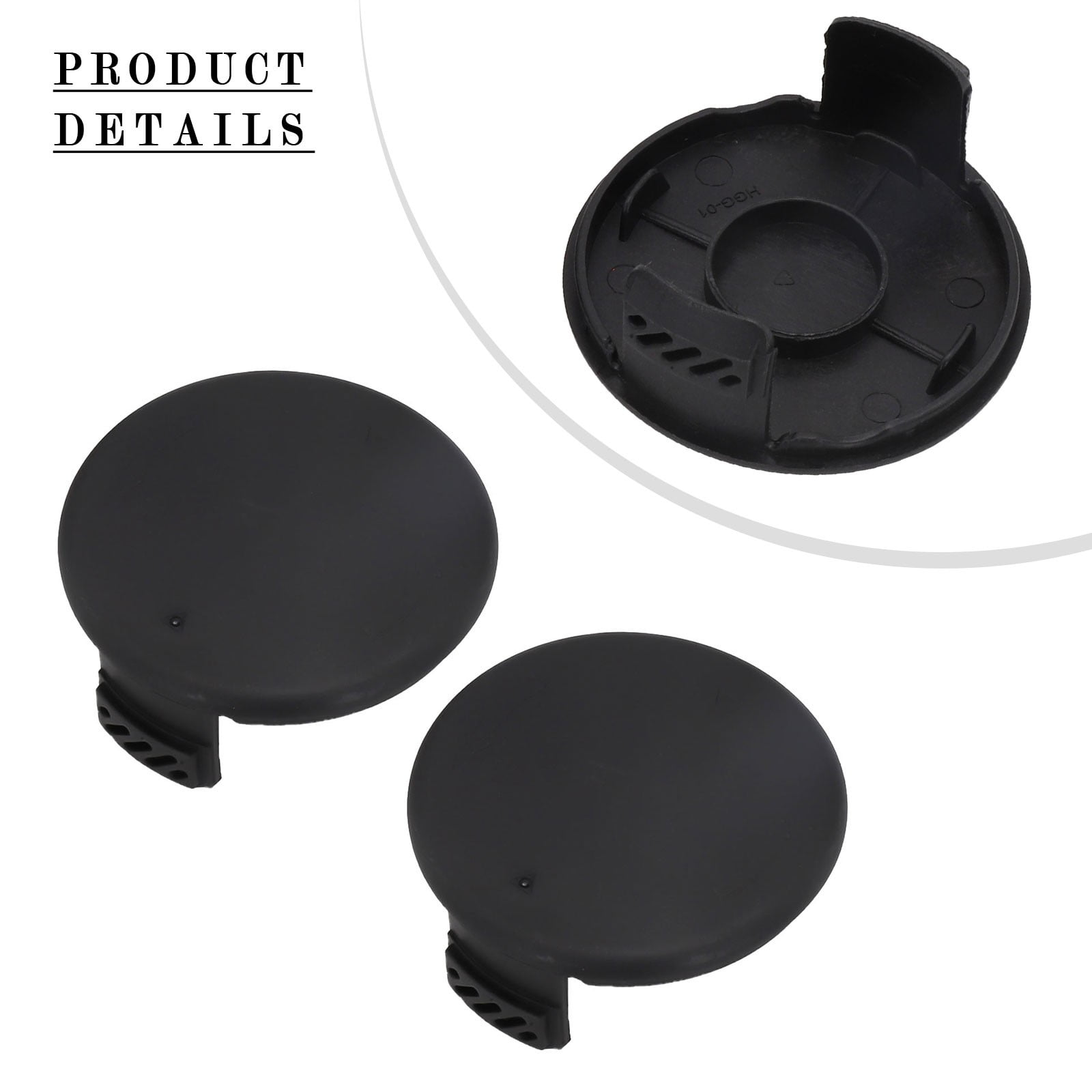 Weed Eater Spool Cap Cover for Hyper Tough String Trimmer Model HT19-401-003-06 & HT19-401-003-07Weed Eater Parts,Black,2 Pack